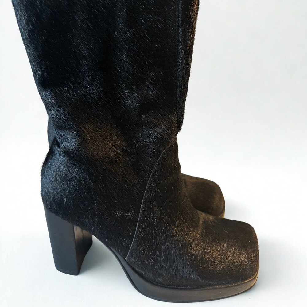 Vintage MIA Black Calfhair Boots